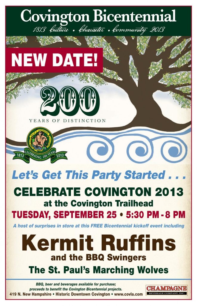 Covington Bicentennial Kickoff Event Poster NEW DATE