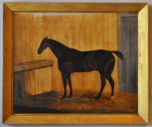 "Portrait of a Thoroughbred" by Joseph Dunn 1842, England. One of the many gorgeous antiques with a story found only at History Antiques