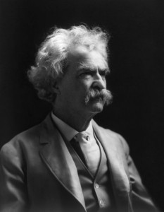 Samuel Langhorne Clemens (November 30, 1835 – April 21, 1910), better known by his pen name Mark Twain. This photo is in his later years, circa 1909.