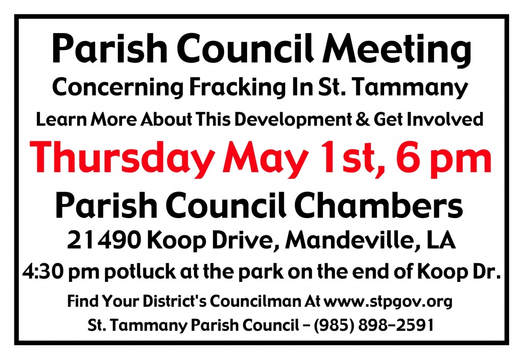 St. Tammany Parish Council Meeting Fracking