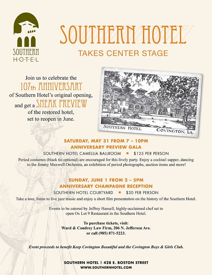 Southern Hotel Opening Events