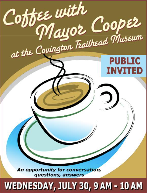Coffee with Mayor Mike Cooper 7-30-14