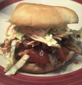 Pulled pork from Chompers BBQ - food demo this Saturday