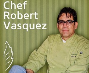 Chef Robert Vasquez will provide the food demo this Saturday with Jubilee Farms