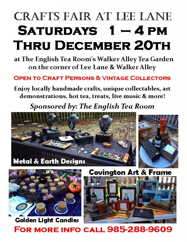 Craft Fair On Lee Lane Every Saturday, Presented By The English Tea