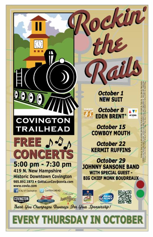 Rockin’ the Rails at the Covington Trailhead features Eden Brent This Thursday