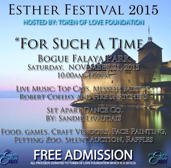Esther Festival Has Rescheduled for this Saturday at Bogue Falaya Park