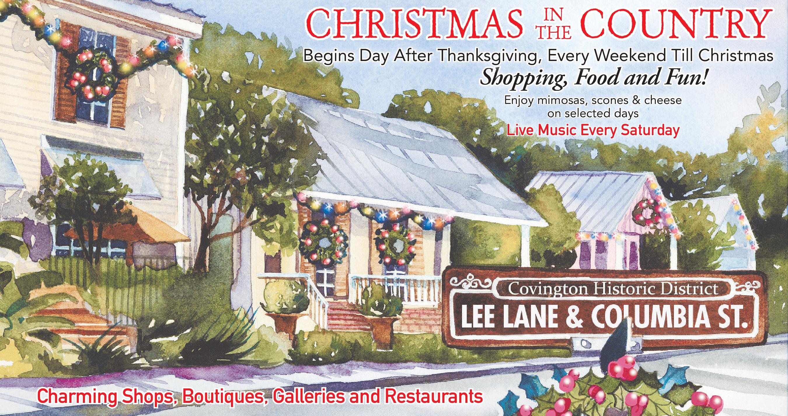 Christmas in the Country – Shop Local Event Every Saturday in Downtown Covington