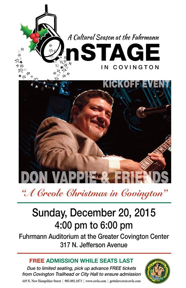 Have “A Creole Christmas in Covington” with Don Vappie