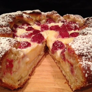 Bear Creek Road March Pie of the Month: Raspberry Cream Danish Pie with Lemon and White Chocolate