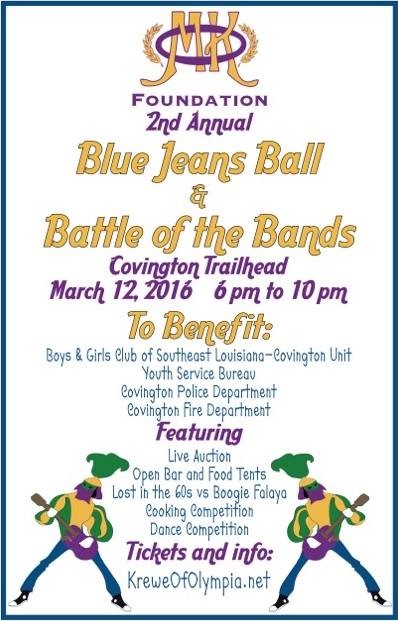 MK Foundation Blue Jeans Ball & Battle of the Bands at the Covington Trailhead Saturday, March 12, 2016