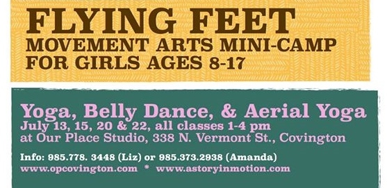 Flying Feet Movement Arts Mini Camp for Girls at Our Place Studio