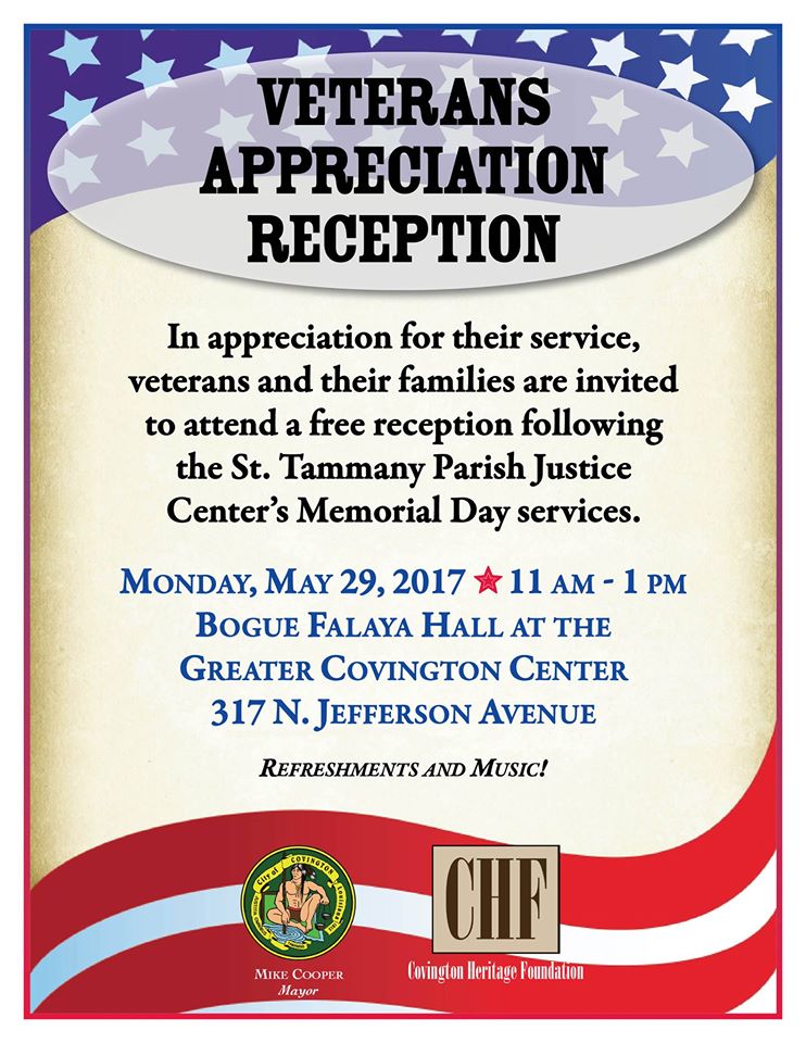 Veterans Appreciation Reception Monday