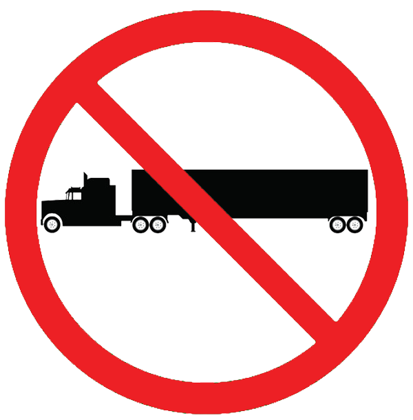 “No Truck” Through Routes Effective July 16