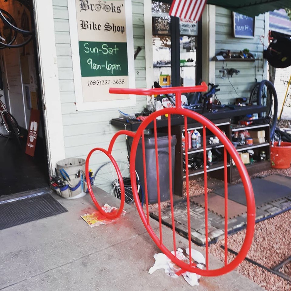 Brooks’ Bike Shop Making Bike Racks
